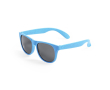 Zonnebril van tarwestro met zwarte UV400-beschermende glazen kleur blauw