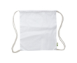 Rugzakje van 100% gerecycled katoen en natuurlijke koorden, 120 g/m² kleur wit