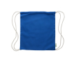 Rugzakje van 100% gerecycled katoen en natuurlijke koorden, 120 g/m² kleur blauw