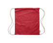 Rugzakje van 100% gerecycled katoen en natuurlijke koorden, 120 g/m² kleur rood