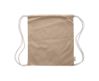 Rugzakje van 100% gerecycled katoen en natuurlijke koorden, 120 g/m² kleur khaki