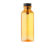 RPET-fles met rubberen handvat en bamboe detail, 500 ml kleur geel