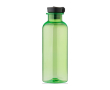 RPET-fles met rubberen handvat en bamboe detail, 500 ml kleur lichtgroen
