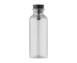 RPET-fles met rubberen handvat en bamboe detail, 500 ml kleur doorzichtig