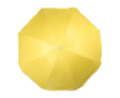 Polyester parasol in kleur met witte rand en UV-coating, Ø150 kleur geel