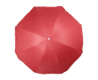 Polyester parasol in kleur met witte rand en UV-coating, Ø150 kleur rood