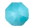 Polyester parasol in kleur met witte rand en UV-coating, Ø150 kleur lichtblauw
