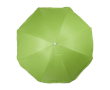 Polyester parasol in kleur met witte rand en UV-coating, Ø150 kleur lichtgroen