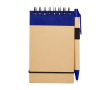 Gerecycled notitieblok met ringen, A7, gelinieerde pagina's kleur marineblauw