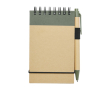 Gerecycled notitieblok met ringen, A7, gelinieerde pagina's kleur groen
