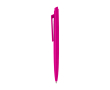 Klassieke balpen van gerecycled plastic met blauwe inkt kleur fuchsia