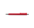 Balpen van gerecycled plastic met zwarte semi-gel inkt 0,7 mm kleur rood