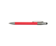 Balpen met touchscreenpunt en draaibare spinner, blauwe inkt kleur rood