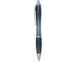 Klikpen van gerecycled kunststof met grip, zwarte inkt kleur bondi blauw