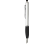 Draaibalpen met stylus en zachte grip, zwarte inkt kleur zilver