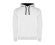 Sweater van katoen en polyester 280 g/m² Roly Direct Urban kleur wit/blauw