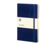 Moleskine gelijnd notitieboek met elastische sluiting kleur ultramarijn blauw