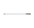 Pen van gerecycled aluminium met draaimechanisme en zwarte inkt kleur wit