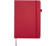 A5-notitieboek met harde kaft van synthetisch leer en gelinieerde pagina’s JournalBooks kleur rood