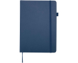 A5-notitieboek met harde kaft van synthetisch leer en gelinieerde pagina’s JournalBooks kleur marineblauw