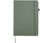 A5-notitieboek met harde kaft van synthetisch leer en gelinieerde pagina’s JournalBooks kleur gemarmerd groen