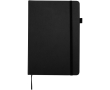 A5-notitieboek met harde kaft van synthetisch leer en gelinieerde pagina’s JournalBooks kleur zwart