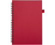 A5-notitieboek met harde kaft van synthetisch leer, spiraalbinding en gelinieerde pagina's JournalBooks kleur rood