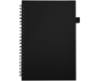 A5-notitieboek met harde kaft van synthetisch leer, spiraalbinding en gelinieerde pagina's JournalBooks kleur zwart