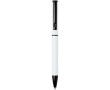 Pen van gerecycled aluminium met draaimechanisme en blauwe inkt kleur wit