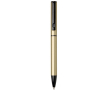 Pen van gerecycled aluminium met draaimechanisme en blauwe inkt kleur goud