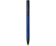 Pen van gerecycled aluminium met draaimechanisme en blauwe inkt kleur marineblauw