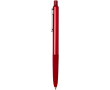 Balpen van gerecycled aluminium met zachte rubberen grip en blauwe inkt kleur rood
