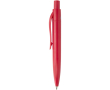 Mini balpen van RCS-gecertificeerd gerecycled plastic met blauwe inkt kleur rood
