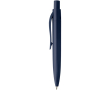 Mini balpen van RCS-gecertificeerd gerecycled plastic met blauwe inkt kleur marineblauw