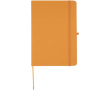 Set met A5-notitieboek met harde kaft en pen met blauwe inkt kleur oranje