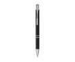 Aluminium pen met soft-touch coating en zwarte inkt kleur zwart