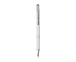 Aluminium pen met soft-touch coating en zwarte inkt kleur wit