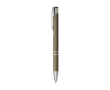 Aluminium pen met soft-touch coating en zwarte inkt kleur donkergrijs