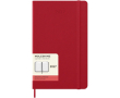 Papieren agenda per dag met lederlook en harde kaft Moleskine kleur donkerrood