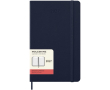 Papieren agenda per dag met lederlook en harde kaft Moleskine kleur blauw
