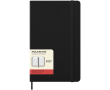 Papieren agenda per dag met lederlook en harde kaft Moleskine kleur zwart