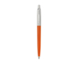 Stijlvolle gerecyclede balpen met blauwe inkt Parker Jotter kleur oranje