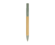 Bamboe balpen met ingebouwde telefoonhouder en blauwe inkt kleur pastel groen