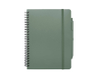 Notitieboek met harde kaft van gerecycled plastic A5 pagina’s kleur pastel groen