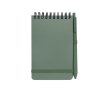 Notitieboek met oceaankaft van gerecycled plastic A6 pagina’s kleur pastel groen