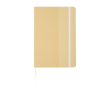 Gerecycled kartonnen hardcover notitieboek met elastiek A5 kleur wit