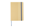 Gerecycled kartonnen hardcover notitieboek met elastiek A5 kleur marineblauw