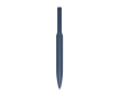 Gerecyclede aluminium pen met bamboeonderdeel en zwarte inkt kleur marineblauw