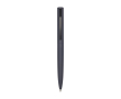 Gerecyclede aluminium en plastic pen met clip en blauwe inkt kleur taupe grijs