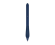 Gerecyclede plastic pen met rubberen lichaam en zwarte inkt kleur marineblauw